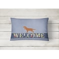 thumbnail image 2 of Carolines Treasures BB5516PW1216 English Cocker Spaniel Welcome Canvas Fabric Decorative Pillow, 2 of 3