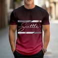 thumbnail image 2 of CONZONE Mens Tshirts Short Sleeve T-Shirts for Men Crew Neck Gradient Color Letter Graphic Casual Summer Tee Tops, 2 of 4