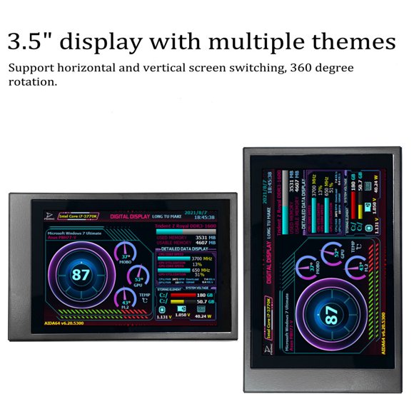 Monitor,Dual Type-c Rotation Addition 3.5 Inch Ips Computers And Itx Type-c Uteam Pi Computers Addition To Screen Screen Rotation Dual Yabuy Itx Pc Screendual Usb Itx Dual Usb Pi Uteam Usb Type-c