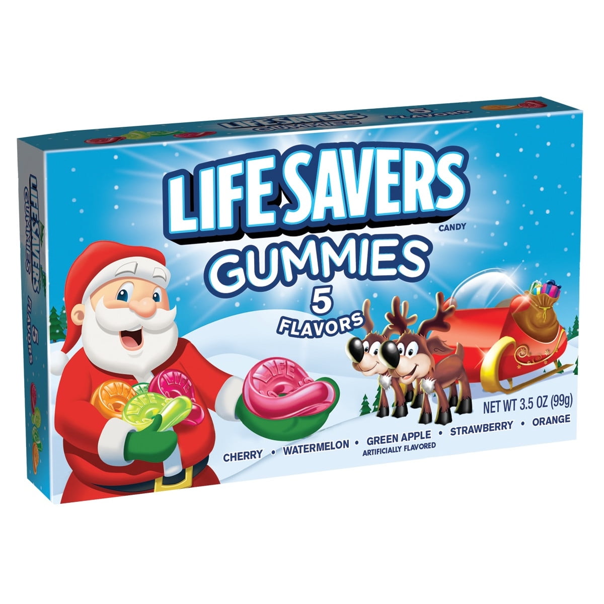 Life Savers Holiday Christmas Candy 5 Flavors Chewing Gummies, 3.5 Oz Christmas Candy Walmart