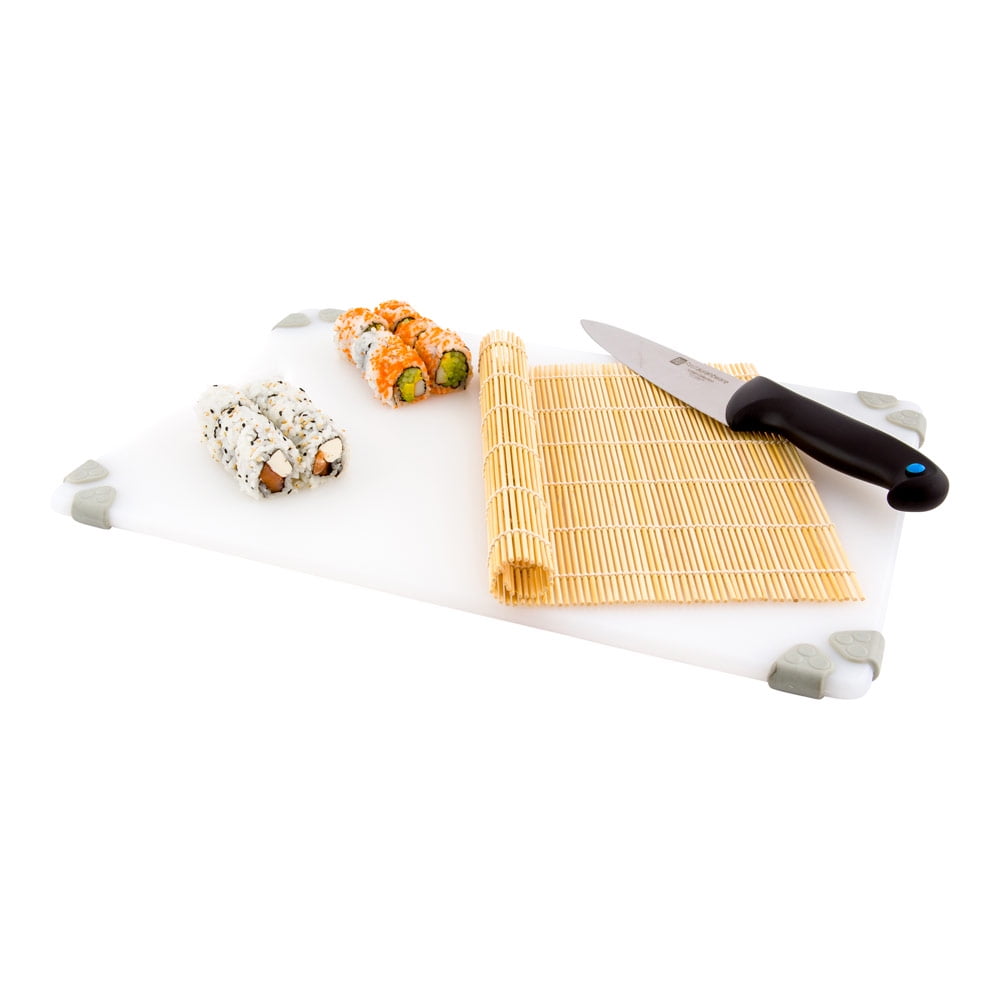 Square Natural Bamboo Sushi Mat 10 1/2" x 10 1/2" 1 count box