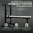 thumbnail image 3 of BalanceFrom Banc de Musculation en Acier avec Support pour Position Accroupie, Siège Réglable et Fauteuil Inclinable, Noir et Blanc, 3 of 8