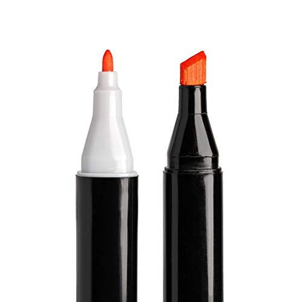 Brilliant Bee  60 Colors Permanent Marker Set  Bulk Pack, Assorted Colors, Chisel & Fine Point Tips, Long-Lasting Ink, Smear Proof