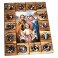 thumbnail image 2 of Drevy Stations of The Cross Icon Plaque All in Olive Wood from Bethlehem (29 x 24 cm or 11.5 x 9.5 inches) (Holy Family), 2 of 2