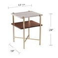 thumbnail image 5 of SEI Furniture Ardmillan Faux Marble Top End Table in White and Tobacco, 5 of 6