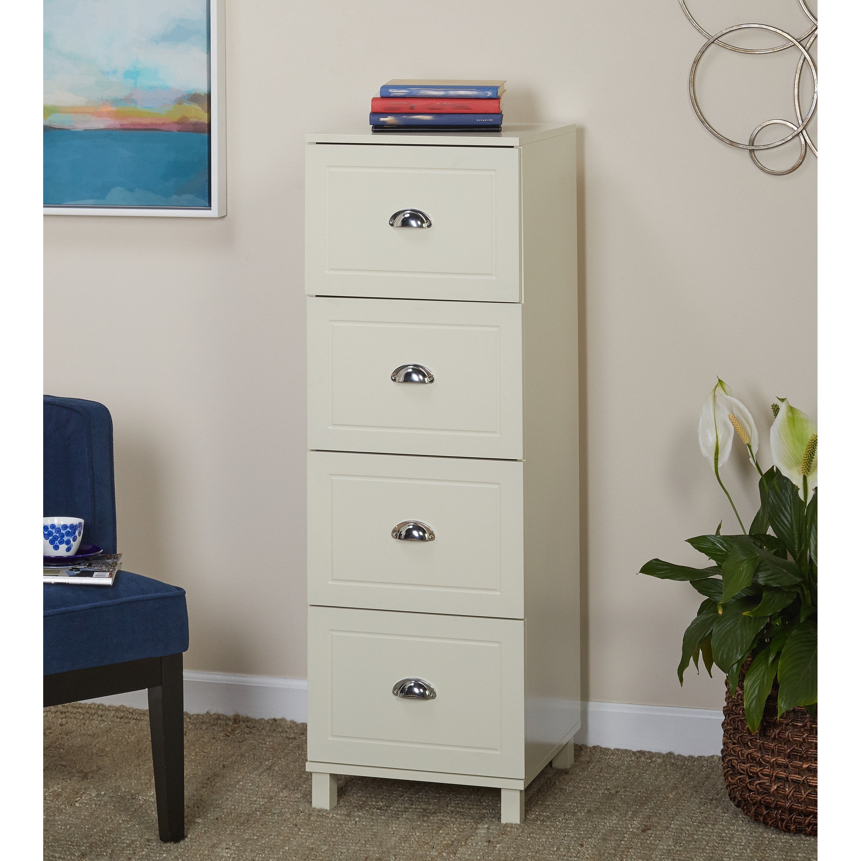 White Wood Filing Cabinet - Filing Cabinets