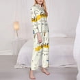 thumbnail image 3 of Gukieu Golf Icons And Golfer Print Women's Long Sleeve Pajama Set, Button Top Elastic Pocket Pajama Pants Two Piece Set Home Wear-XX-Large, 3 of 7