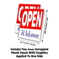 thumbnail image 2 of Open Welcome (24" X 36") 4mm Corrugated Plastic Panel, Graphics Applied To 1 Side (Pk of 2), 2 of 4