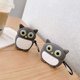 thumbnail image 4 of Funda para auriculares con forma de búho nocturno gris y ojos grandes y creativos para AirPods 1/2, funda para auriculares de gel de silicona suave con búho de pie Kawaii compatible (2 piezas), 4 of 5