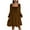Brown, variant on Women's Velvet Dress with Pockets Square Neck Long Sleeve Tie Back Mini Babydoll Dress Christmas Party Outfits (L, Green)