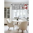 thumbnail image 2 of Merry Christmas Valances for Windows, Snowman Red Scarf And Hat Snowflake Light Filtering Window Treatment Valances, Rod Pocket Small Curtains for Kitchen/Bathroom, 54"x18", 2 of 9