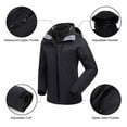 thumbnail image 3 of CAMEL CROWN Men’s Ski Jacket with Inner Fleece 3 in 1 Waterproof Winter Jacket, 3 of 7