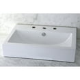 thumbnail image 2 of Kingston Brass Clearwater White China Vessel Bathroom Sink with Overflow Holes & 3 Faucet Holes, 2 of 3