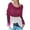 Rose Red, variant on Dbuoem Women Knitting Shawl Soft Fluffy Material Long Sleeve Shawl Hollow Design Autumn Winter Shawl Coat