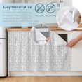 thumbnail image 4 of Vintage Gray Small Sink Skirt, Bathroom Vanity Cabinet Adhesive Curtain, Rustic Minimalist Floral Print Farmhouse Utility Under Sink Cover Decorative Kitchen Cabinet Curtains 10"x11", 4 of 8