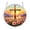 D, variant on Christian Cross & Rose Garden Stained Glass Style Suncatcher, Acrylic Hanging Ornament for Window, Home & Decor