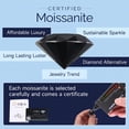 thumbnail image 6 of MomentWish 1 Carat Black Moissanite Stud Earrings 925 Sterling Silver Halo Earrings Jewelry Gifts for Men Women, 6 of 9