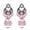 Antique Silver + Pink, variant on Bohemian Indian Dangle Earrings for Women Turquoise Antique Silver Gold Bell Chandelier Earrings Beaded Crystal Jhumka Jhumki Lotus Mexico Tassel Studs Traditional Jewelry