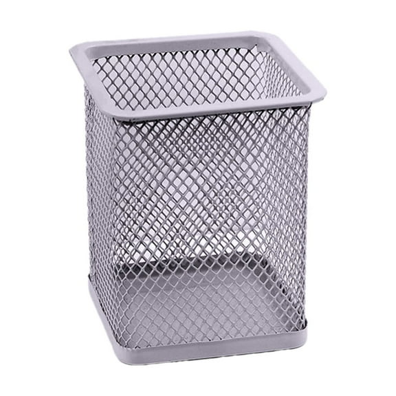 Inerposs Metal Hollowed Out Desktop Storage Box, Multifunctional Mesh Pen Holder, Sturdy Stainless Steel Organizer, Stylish Stationery Storage Solution for Students
