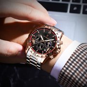 Poedagar Watch for Man Luxury Chronograph Men Watch Stainless Steel Quartz Male Watches