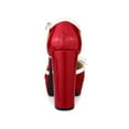thumbnail image 4 of BLISSFUL STEP Valentine's Women's Platform T Strap Bow Vintage Block Heels Pumps Red 7, 4 of 8