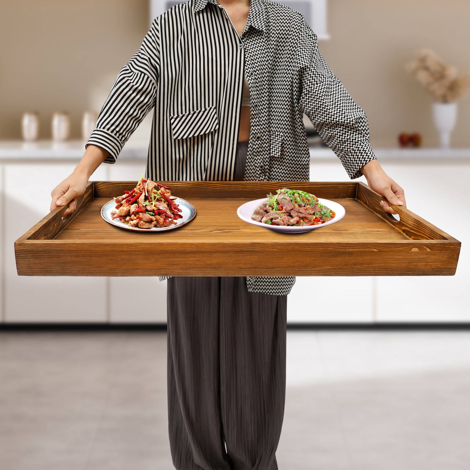 Wooden Stove Top Cover Stove Cover Protector Noodle Board Stove Cover Pine Wood for Apartments, Homes