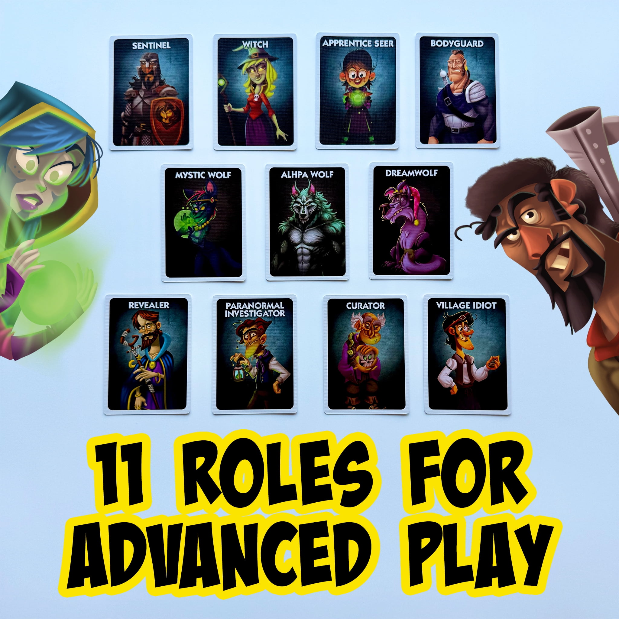 One Night Ultimate Werewolf Extreme Classic Werewolf Deduction Party Game, Free 11-Role Expansion, Portable Party Game for 3–10 Players, Ages 8+ (Walmart Exclusive)