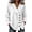 White, variant on Womens Long Sleeve Cardigan Open Front V Neck Button Down Business Casual Blouse Top