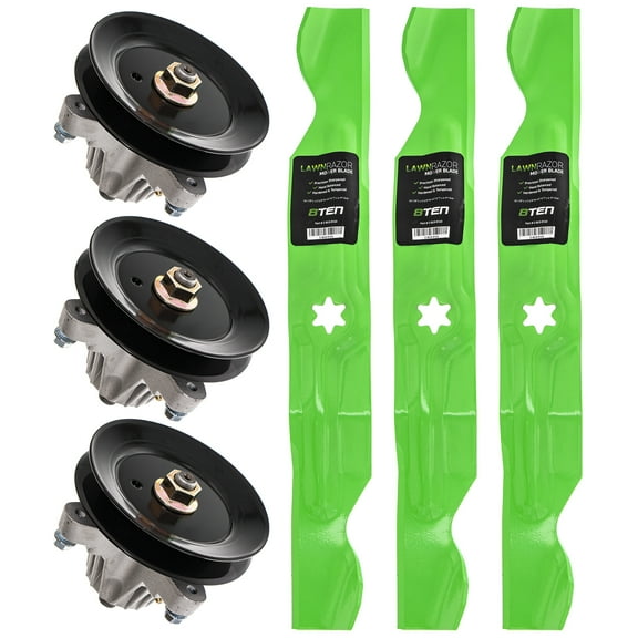 8TEN Spindle Mulching Blade Kit for MTD Cub Cadet 50 inch 942-04053C MK1002288