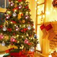 thumbnail image 4 of Dinheiro Bolas de Navidad 99 piezas 3 cm/1,18 pulgadas Decoración de árbol de Navidad Mini adornos de bolas colgantes para árbol de Navidad Adornos navideños Guirnalda Decoración Decoración de fiesta, 4 of 5