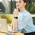 thumbnail image 6 of WFEAGL Leather Band for iWatch Apple Watch Band 38mm 40mm Black/Gold, 6 of 6