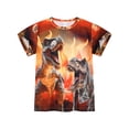 thumbnail image 4 of HWJAD Boys Cool Summer Outfits Set for Toddler Kids Short Sleeve Tee and Shorts 2 Pieces Little Boys Dinosaur Clothes, 4 of 12