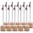 thumbnail image 1 of 10 soportes para clips de notas Pecs y soportes para clips de mensajes, soporte vertical para notas/fotos con clip de cocodrilo y base de pino para oficina/boda/fiesta/decoración del hogar Xemadio YQ-2019, 1 of 6