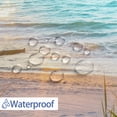 thumbnail image 5 of Boho Beach Coastal Shower Curtain Sst, Teal Ocean Sunrise Seaside Seascape Nautical Beachy Bath Curtain, Rustic Barn Door Seashore Fabric Bathroom Decor with Hooks, 72"×72", 5 of 7