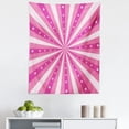 thumbnail image 1 of Retro Tapestry, Retro Style Effect Stripes Bursting out from the Center with Stars, Fabric Wall Hanging Decor for Bedroom Living Room Dorm, 5 Sizes, Hot Pink and Coral, by Ambesonne, 1 of 1