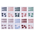 thumbnail image 3 of 12-Piece Reusable ABS Fake Nails Kit with 12 Sizes - Waterproof, Smooth Glossy Monochrome Artificial Nail Tips Set for DIY Nail Art, Salon & Home Use, Includes Nail File, Gel Pads, Wood Stick & Wipe, 3 of 6