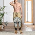 thumbnail image 2 of Rateoe Magnetic Old Compass On World Map Pattern Men’s Ultra-Soft Comfy Pajama Lounge Pants Sleepwear,Comfortable Lounge Wear,lightweight Pajamas, Casual Home Wear-Medium, 2 of 6