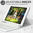 thumbnail image 3 of DWPSG Keyboard Case for iPad 9th Generation/iPad 8th Generation/iPad 7th Generation(2021/2020/2019), 10.2 inch iPad 9/8/7 Case with Keyboard, Auto Wake Sleep Case with Pencil Holder, Gray, 3 of 8