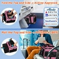 thumbnail image 2 of Top and Side Expandable Pet Carrier 17x11x9.5 Inches Alaska Airline Approved, Soft-Sided Carrier for Small Cats and Dogs with Locking Safety Zippers and Anti-Scratch Mesh(Pink), 2 of 8