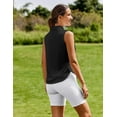 thumbnail image 5 of Pinspark Womens Golf Tank Top Sun Protection Zip-Up Tennis Shirt Quick Dry Sleeveless Workout Polo, 5 of 5