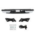 thumbnail image 3 of Rear Bumper Stainless Steel Plated Light Face Bar Fit for 1999-2007 GMC Sierra, Chevrolet Silverado, GM1191119 GM1191120, 3 of 8