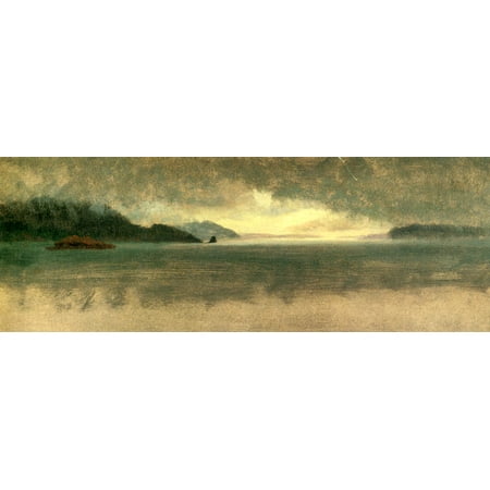 Framed Art for Your Wall Bierstadt, Albert - Scene with Stormy Sea (Pacific Northwest) 10 x 13