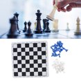 thumbnail image 4 of Chess Game, Chessboard Chessmen Small Size 1.89in King Figures  For Killing Time Blue And White,Brown And Yellow, 4 of 8