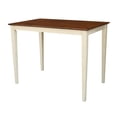 thumbnail image 5 of 36 in. Solid Wood Dining Table in Antiqued Almond and Espresso, 5 of 6
