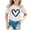 White, variant on Hiijoy Toddler Girls Summer Casual T-Shirt Heart Print Short Sleeved T Shirt, Sizes 1-14