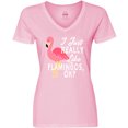 thumbnail image 3 of Inktastic I Just Really Like Flamingos Ok with Pink Flamingo Women's V-Neck T-Shirt, 3 of 5