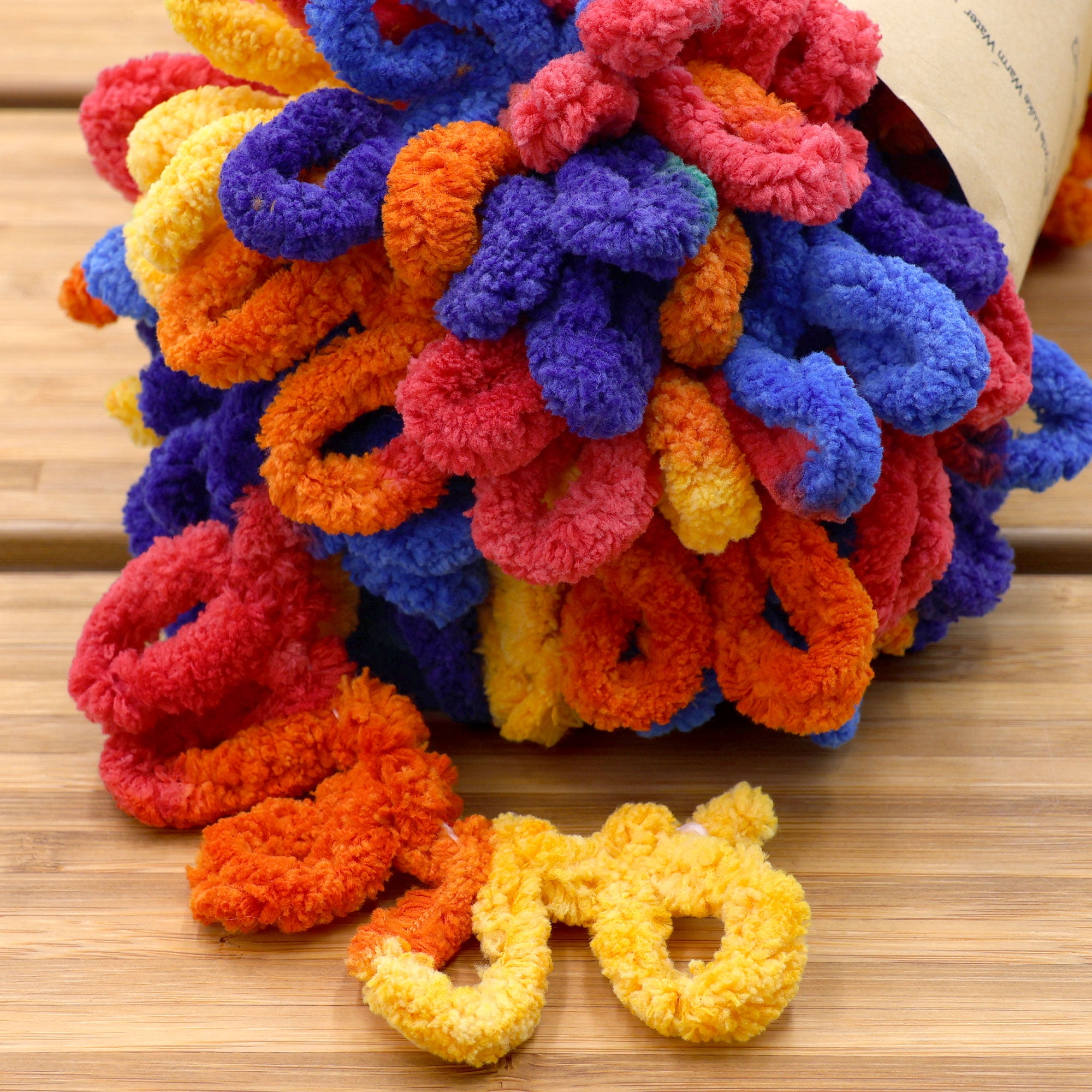 JubileeYarn Fun Finger Loops Yarn - 100g/Skein Jumbo Polyester - Circe - 3 Skeins