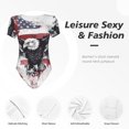 thumbnail image 4 of Balery American Flag Eagle Art Body de cuello redondo de manga corta para mujer Tops de manga corta Tops básicos-Medium, 4 of 7