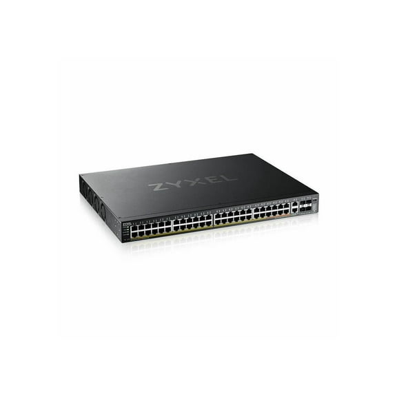 ZYXEL XGS222054HP - 50 Ports - 10 Gigabit Ethernet - 100/1000Base-T, 10GBase-X, 10GBase-T - Black - Layer 3 Switch