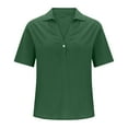 thumbnail image 5 of Posijego Cotton Linen Tops for Women V Neck Short Sleeve Collared Dressy Blouses Lightweight Casual Shirts for Ladies, 5 of 6